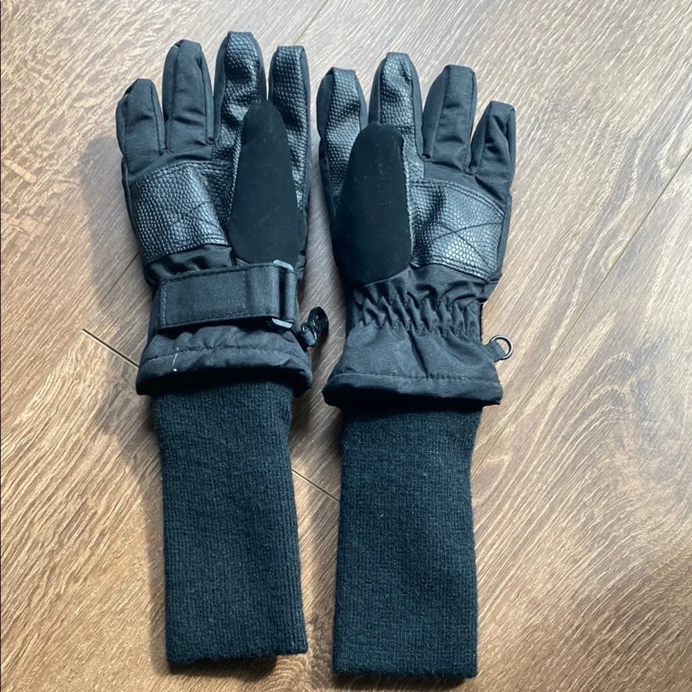 Kids Purple and Black Winter Gloves - XS